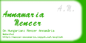 annamaria mencer business card